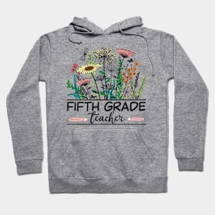 Fifth Grade Teacher Wildflower Back To School Floral Outfit Hoodie